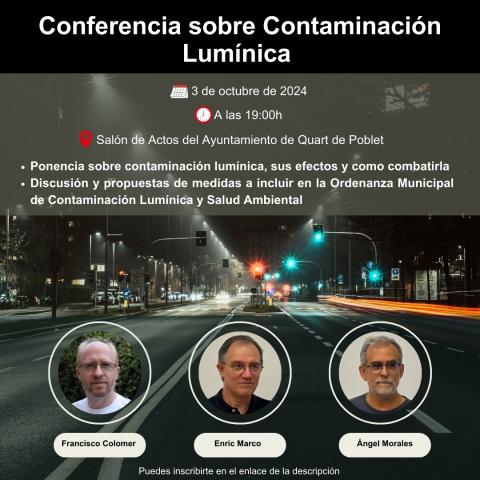 Conferencia de Contaminación Lumínca Quar de Poblet