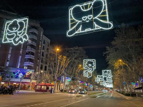 Enllumenat de Nadal a Barcelona. 1 gener 2025.